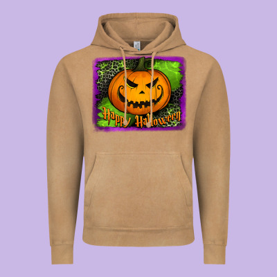Happy Halloween Jack O' Lantern Pumpkin Vintage Hoodie Designed By Jasminsmagicworld