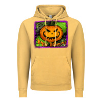 Vintage Mustard happy halloween jack o' lantern pumpkin Vintage Hoodie - Jasminsmagicworld