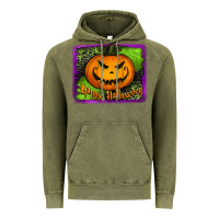 Vintage Olive happy halloween jack o' lantern pumpkin Vintage Hoodie - Jasminsmagicworld