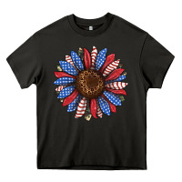 Asphalt usa flag camouflage sunflower Heavy Core Tee - JahusDesignShop
