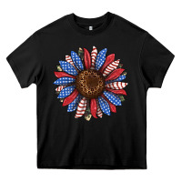 Black usa flag camouflage sunflower Heavy Core Tee - JahusDesignShop