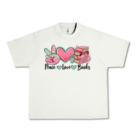 Pistachio peace love books Urban Heavy Tee - MaliasSmallBusiness