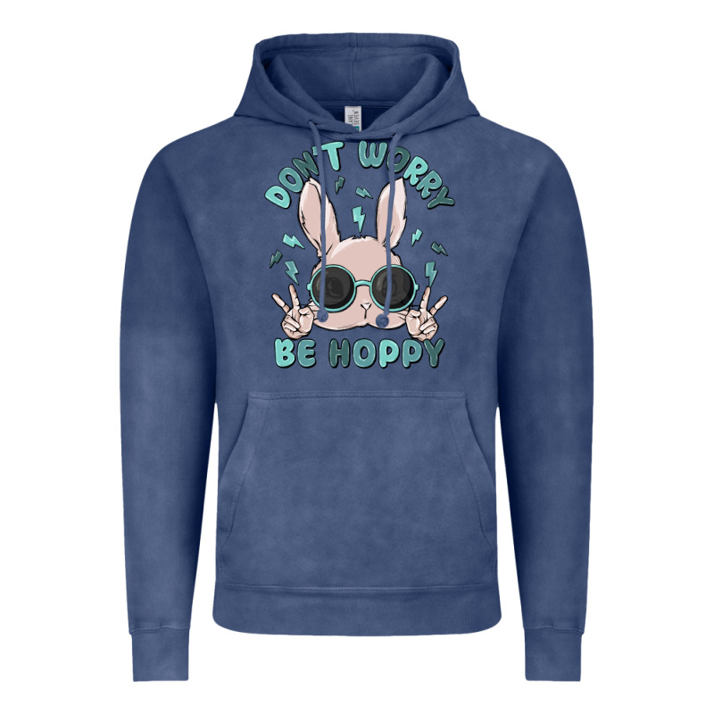 Don't Worry Be Hoppy Vintage Hoodie by MaliasSmallBusiness | Teevron