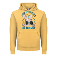 Vintage Mustard don't worry be hoppy Vintage Hoodie - MaliasSmallBusiness