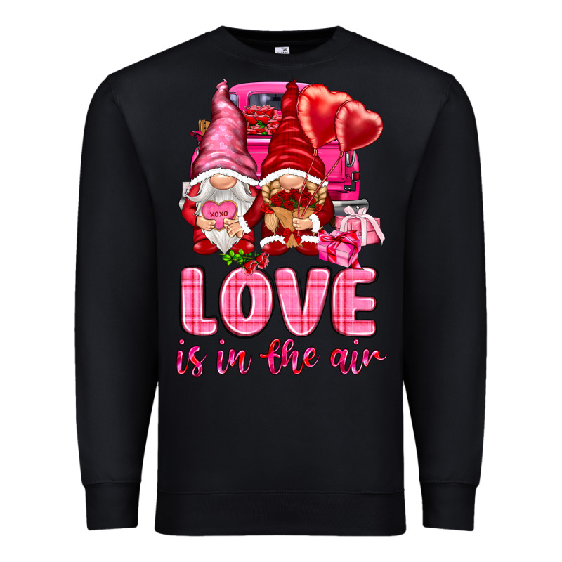 Love Is In The Air With Gnomies Valentine's Day Premium Sweatshirt by HowdyJamesFarm | Teevron