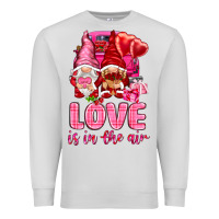 Dove Grey Love is in the air with gnomies Valentine's Day Premium Sweatshirt - HowdyJamesFarm