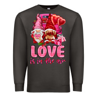 Smoke Love is in the air with gnomies Valentine's Day Premium Sweatshirt - HowdyJamesFarm