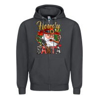 Smoke Howdy Santa Zipper Hoodie - NancyCooperArtShop