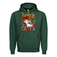 Sports Green Howdy Santa Zipper Hoodie - NancyCooperArtShop