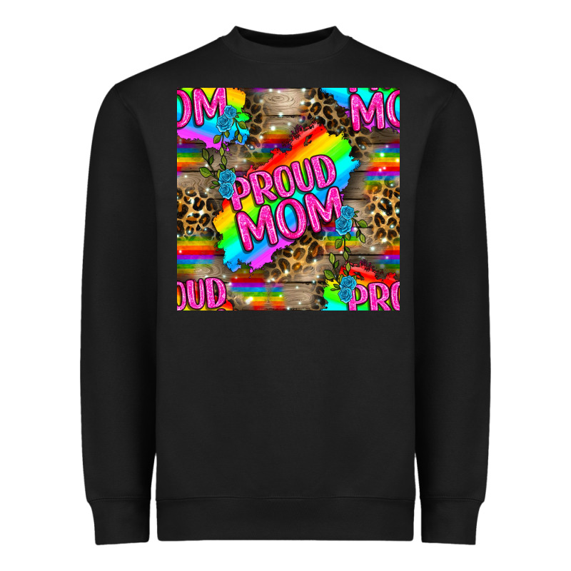 Pride Lgbtq+ Proud Mom With Leoapard Patterns Heavyweight Sweatshirt by BundleAndBundleShop | Teevron