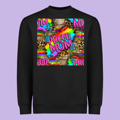 Pride Lgbtq+ Proud Mom With Leoapard Patterns Heavyweight Sweatshirt Designed By Bundleandbundleshop