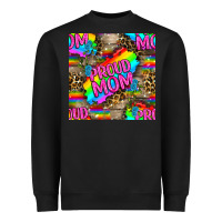 Black Pride LGBTQ+ Proud Mom With Leoapard Patterns Heavyweight Sweatshirt - BundleAndBundleShop