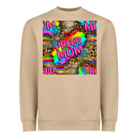 Mushroom Pride LGBTQ+ Proud Mom With Leoapard Patterns Heavyweight Sweatshirt - BundleAndBundleShop