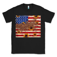 Black American flag leopard sunflower Classic Tee - JahusDesignShop