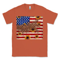 Copper American flag leopard sunflower Classic Tee - JahusDesignShop