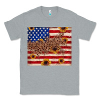 Heather Grey American flag leopard sunflower Classic Tee - JahusDesignShop