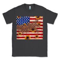 Smoke American flag leopard sunflower Classic Tee - JahusDesignShop