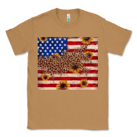 Toasted Coconut American flag leopard sunflower Classic Tee - JahusDesignShop