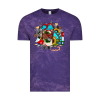 Cloud Purple Christmas sunflower gemstone nurse Vintage Tee - JahusDesignShop