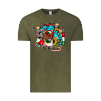 Vintage Olive Christmas sunflower gemstone nurse Vintage Tee - JahusDesignShop