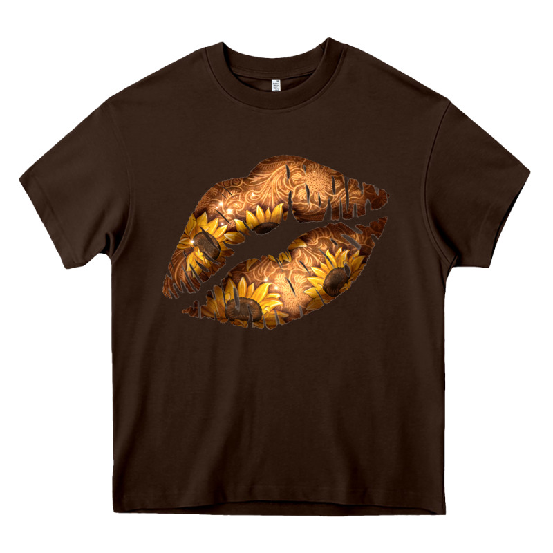 Western Sunflower Lips Heavy Core Tee by Bettercallsaul | Teevron