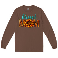 Chestnut Blessed Mom Long Sleeve Tee - BundleAndBundleShop