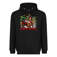Black holy cow its christmas Heavyweight Hoodie - CowGirlArtShop