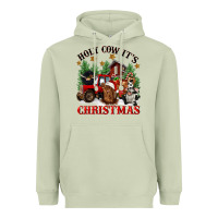 Matcha holy cow its christmas Heavyweight Hoodie - CowGirlArtShop
