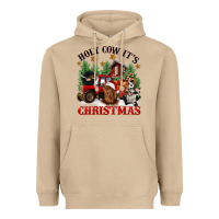 Mushroom holy cow its christmas Heavyweight Hoodie - CowGirlArtShop