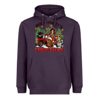 Plum holy cow its christmas Heavyweight Hoodie - CowGirlArtShop