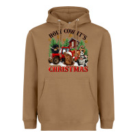 Toasted Coconut holy cow its christmas Heavyweight Hoodie - CowGirlArtShop
