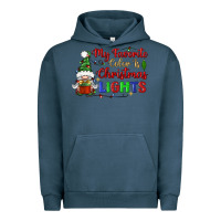 Pigment Midnight Navy my favorite color is christmas lights Urban Hoodie - BundleAndBundleShop
