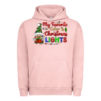 Pigment Salmon my favorite color is christmas lights Urban Hoodie - BundleAndBundleShop