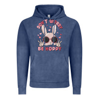 Vintage Denim don't worry be hoppy Vintage Hoodie - MaliasSmallBusiness