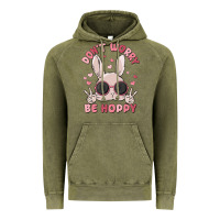 Vintage Olive don't worry be hoppy Vintage Hoodie - MaliasSmallBusiness