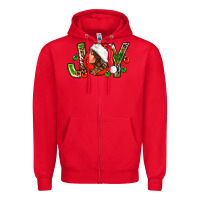 Red Joy with woman Zipper Hoodie - NancyCooperArtShop