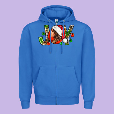Joy With Woman Zipper Hoodie Designed By Nancycooperartshop