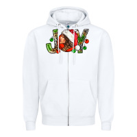 White Joy with woman Zipper Hoodie - NancyCooperArtShop