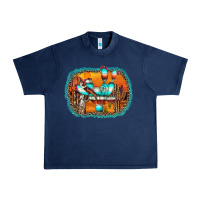Navy western cactus Urban Heavy Tee - AdoDesignShop