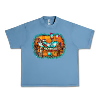 Pebble Blue western cactus Urban Heavy Tee - AdoDesignShop