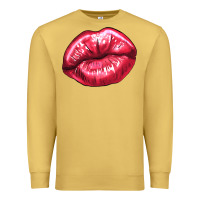 Antique Gold Lip mark Valentine's Day Premium Sweatshirt - HowdyJamesFarm