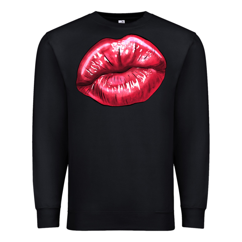 Lip Mark Valentine's Day Premium Sweatshirt by HowdyJamesFarm | Teevron