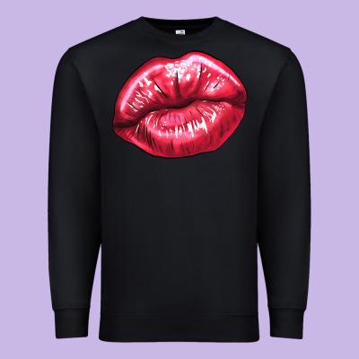 Lip Mark Valentine's Day Premium Sweatshirt Designed By Howdyjamesfarm