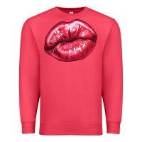 Cardinal Lip mark Valentine's Day Premium Sweatshirt - HowdyJamesFarm