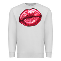 Dove Grey Lip mark Valentine's Day Premium Sweatshirt - HowdyJamesFarm