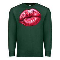 Sports Green Lip mark Valentine's Day Premium Sweatshirt - HowdyJamesFarm