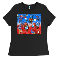 Black american popsicle and stars Ladies Tee - AdoDesignShop