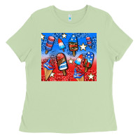 Matcha american popsicle and stars Ladies Tee - AdoDesignShop