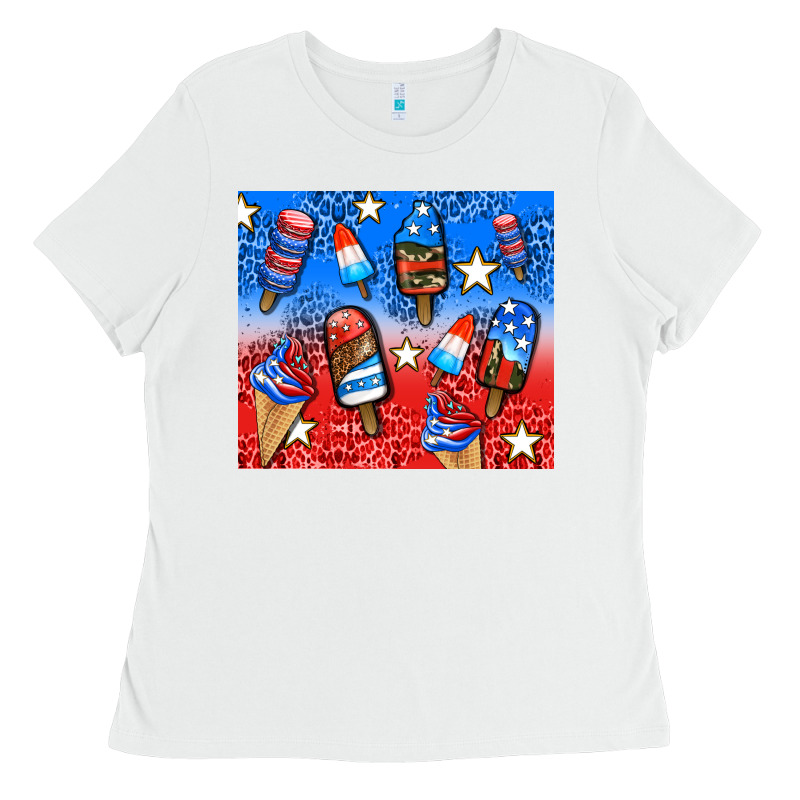 American Popsicle And Stars Ladies Tee by AdoDesignShop | Teevron
