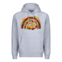 Heather Grey fall rainbow Premium Hoodie - CowGirlArtShop